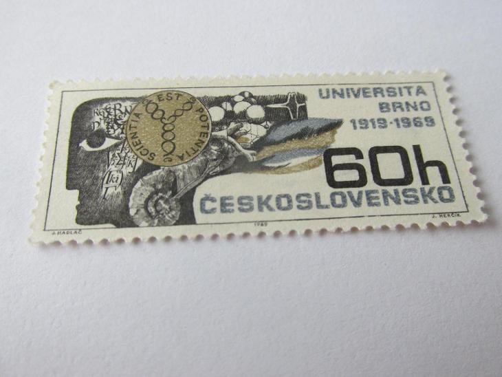 Známky Československo 1969, Universita Brno, 50 let od založení - Filatelia