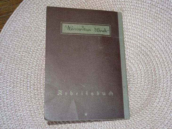 Německá pracovní knížka s orlicí  - Abeitsbuch - 2 - Starožitnosti a umění