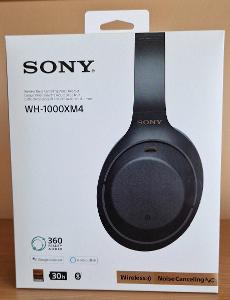 Bezdrátová sluchátka Sony Hi-Res WH-1000XM4, černá, V ZÁRUCE