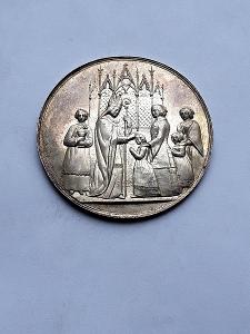Stříbrná náboženská medaile birmovka