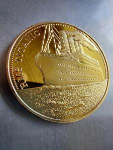 Pamětní mince Titanic 2,40mm,29gramů.+stojánek