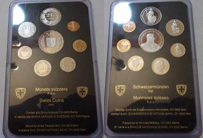 Švýcarsko oficiální sada mincí 1990 unc