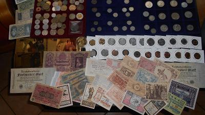 Prodej sbírky mincí a bankovek po sběrateli