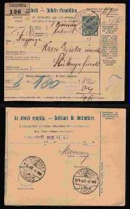 29.  R.U. - poštovní průvodka  Turčianský Martin    r. 1913