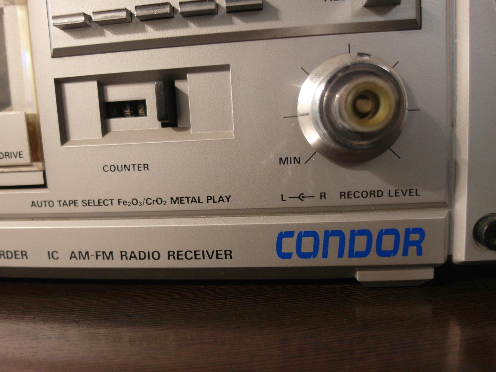 Kazetový magnetofon Condor - TV, audio, video