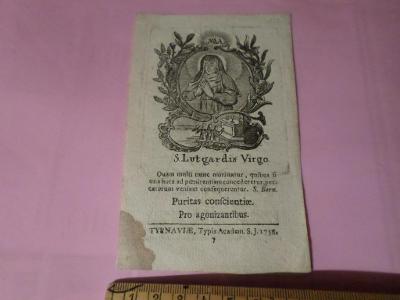 S.Lutgardis Virgo-sv.obrázek,orig,tisk.1758