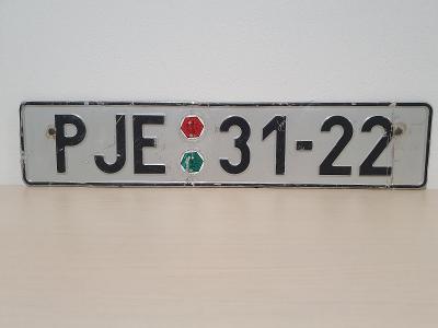 Stará registrační značka SPZ RZ - PJE