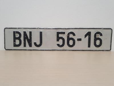 Stará registrační značka SPZ RZ - BNJ