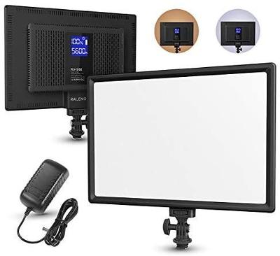 RALENO LED Videosvětlo / 192 LED / Tenký LED panel / LCD displej 