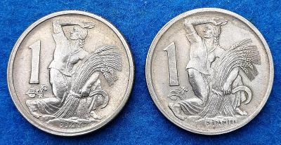 Československo 1 koruna 1946 a 1947