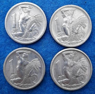 Československo 1 koruna 1950, 1951, 1952 a 1953