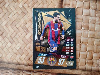 TOPPS SEASON 2020/21 fotbalové kartičky - Messi gold limited edition