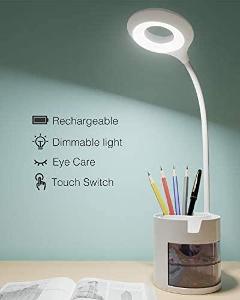 LED stolní lampa pro studium, Hepside USB dobíjecí stolní světlo 