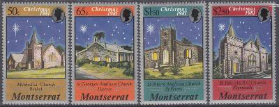 Montserrat ** Mi.476-479 Vánoce, kostely