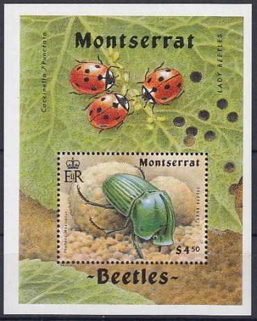 Montserrat ** Mi.Bl.66  Brouci (aršík)