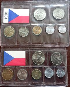 Sada oběžných mincí 1980+1981