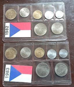 Sada oběžných mincí 1982+1983