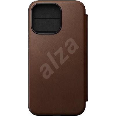 Pouzdro na mobil Nomad MagSafe Rugged Folio Brown iPhone 13 Pro