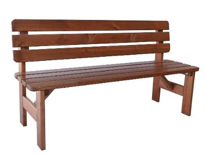 Zahradní dřevěná lavice Viking - 150 cm, lak 69941