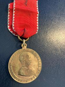 Rakousko Uhersko František Josef I. medaile návštěva císaře Lanškroun 