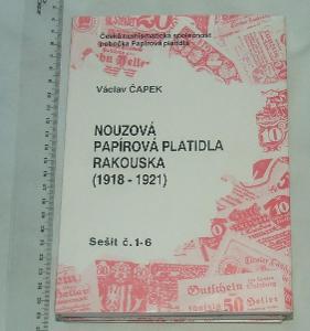Nouzová papírová platidla Rakouska (1918 - 1921) - V. Čapek sešit 1-6