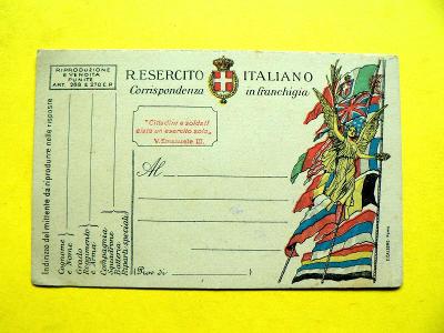 Lístek Italiano Franchigia Neprošlý poštou (1918?)				