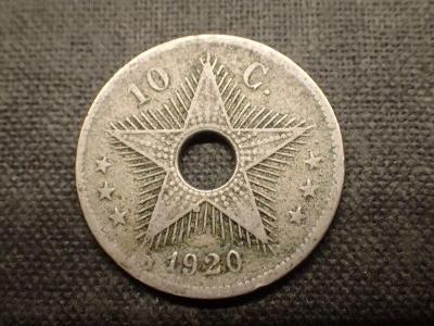 Belgické Kongo 10 cent 1920