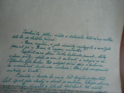 JAROSLAV  DURYCH - rukopis s podpisem na ručním papíře