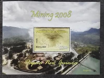 Papua Nová Guinea 2008 Bl.70 7€ Ostrovní těžba zlata, Technika