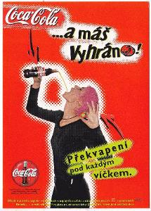 Reklamní pohlednice Coca Cola