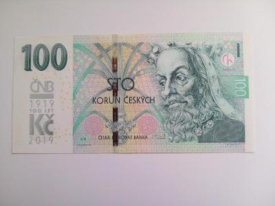 Sada bankovek 100 Kč s přitiskem ČNB 