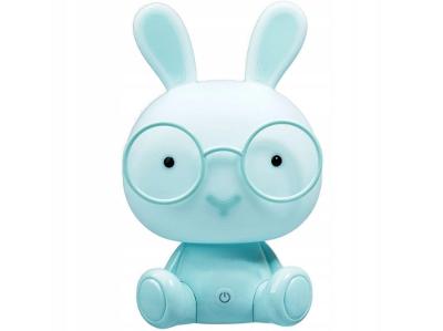 Noční lampička králík s brýlemi 078A modrý