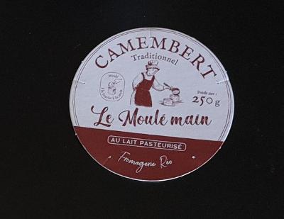 Sýrová etiketa - camembert Francie, obal tvrdý papír