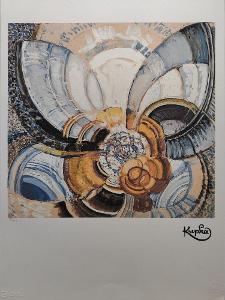 František Kupka - Okolo bodu - Certifikát, 70 x 50 cm
