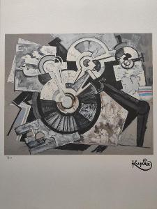 František Kupka - Moderní časy, série stroje - Certifikát, 70 x 50 cm