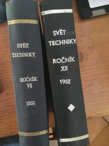 svázané časopisy Svět techniky ročník VI. r. 1955, ročník XII r. 1962 