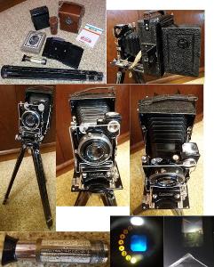 Starožitný fotoaparát na skleněné desky Foťák Německo Certotrop