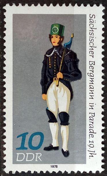 DDR: MiNr.2318 Saxon Miner 10pf, Dress Uniforms ** 1978