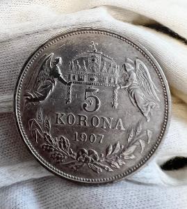 # 5 koruna FJ I. # 1908 KB Kremnica # pěkná! #