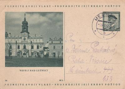 CDV 69/70, Veselí nad Lužnicí. Mezimostí 1937 - Praha.