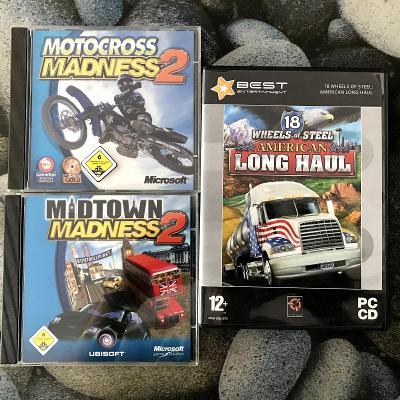 Staré PC hry na CD: Motocross + Midtown Madness 2 + American Long Haul