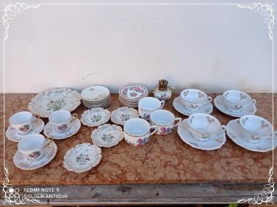 Porcelánové dekorativní předměty talířky , hrníčky - dekorace   