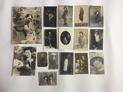 Sada fotografií, Ženy – klobouky, 16 ks