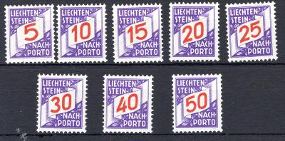 Lichenstein/Liechtenstein - Mi. P 13 - 20, doplatní řada/2347/10