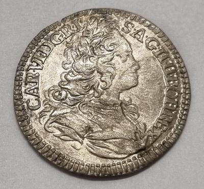 Karol VI., VI Grajciar 1733, Praha, RL, TOP!