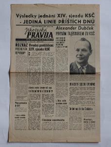 Noviny, Jihočeská pravda, Srpen 1968