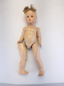 starožitná dětská panenka - mrkací, plačící -značená