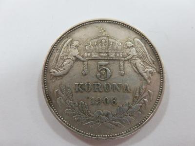 5 Korona 1906 KB - Nejvzácnější stříbrná mince z Korunové měny    