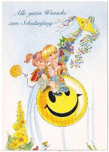 Německo - Dětská kreslená pohlednice