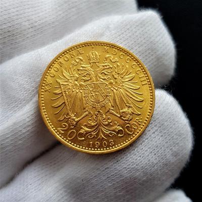 Vzácnější rakouská 20 Koruna 1903 BZ, František Josef I., zlatá mince